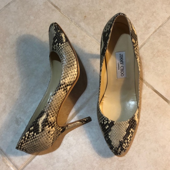 Jimmy Choo Shoes - **BIG DEAL** Jimmy Choo Snakeskin Heels, 9 1/2